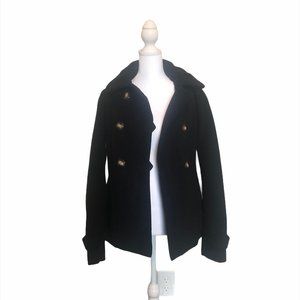 Black Small Hydraulic Pea Coat
